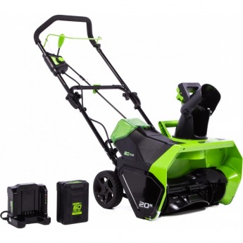 Аккумуляторный бесщёточный снегоуборщик GREENWORKS 60V GD60ST 51 см, 4 А/ч с АКБ и ЗУ