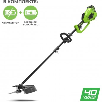 Аккумуляторный бесщёточный триммер GREENWORKS G-MAX 40V (35 см) комплект GD40BC