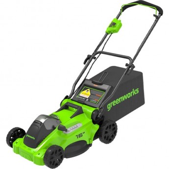 Газонокосилка аккумуляторная GREENWORKS GD40LM16X, 40V, бесщеточная, 41 см