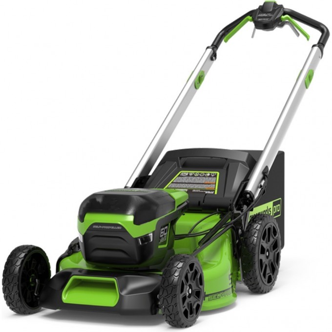 Газонокосилка самоходная аккумуляторная бесщеточная GREENWORKS GD60LM51SP 60V (51 см) без АКБ и ЗУ 2514307