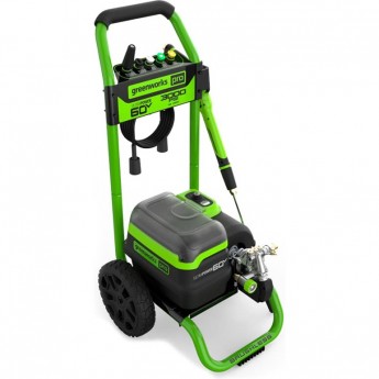 Мойка высокого давления аккумуляторная GREENWORKS GDPW60DP, 60V, 250 бар, бесщеточная, с портом на 2 АКБ