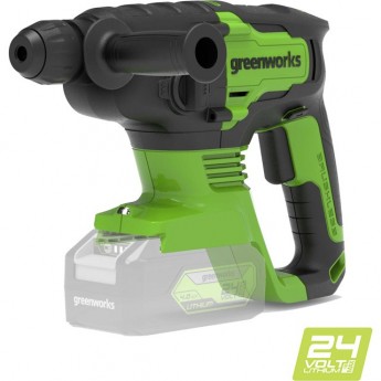 Перфоратор бесщеточный аккумуляторный GREENWORKS GD24SDS1 24V (1,2 Дж) c 2 Ач АКБ и ЗУ в сумке