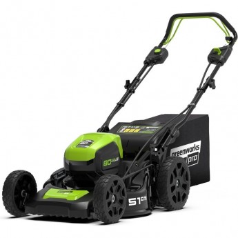 Самоходная газонокосилка бесщёточная GREENWORKS 80V Pro 51 см без АКБ и ЗУ