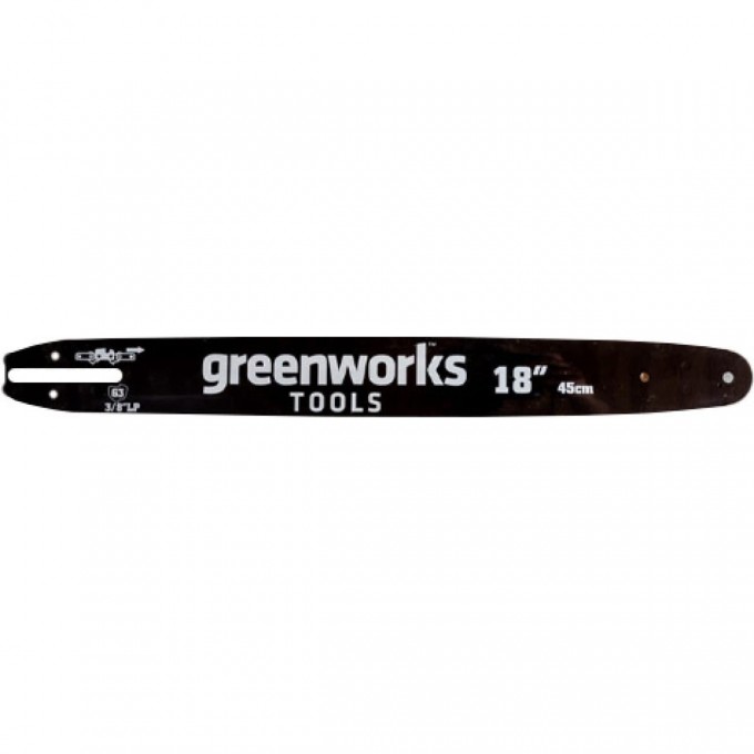 Стальная шина GREENWORKS 45 см для 220V 2000W цепной пилы 20037 29777